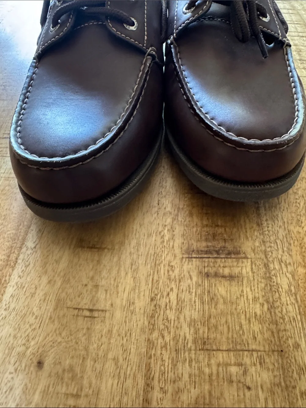 Sperry Brown Leather 2-Eye Boat Shoes LEEWARD Mens 11.5 NEW 11 1/2